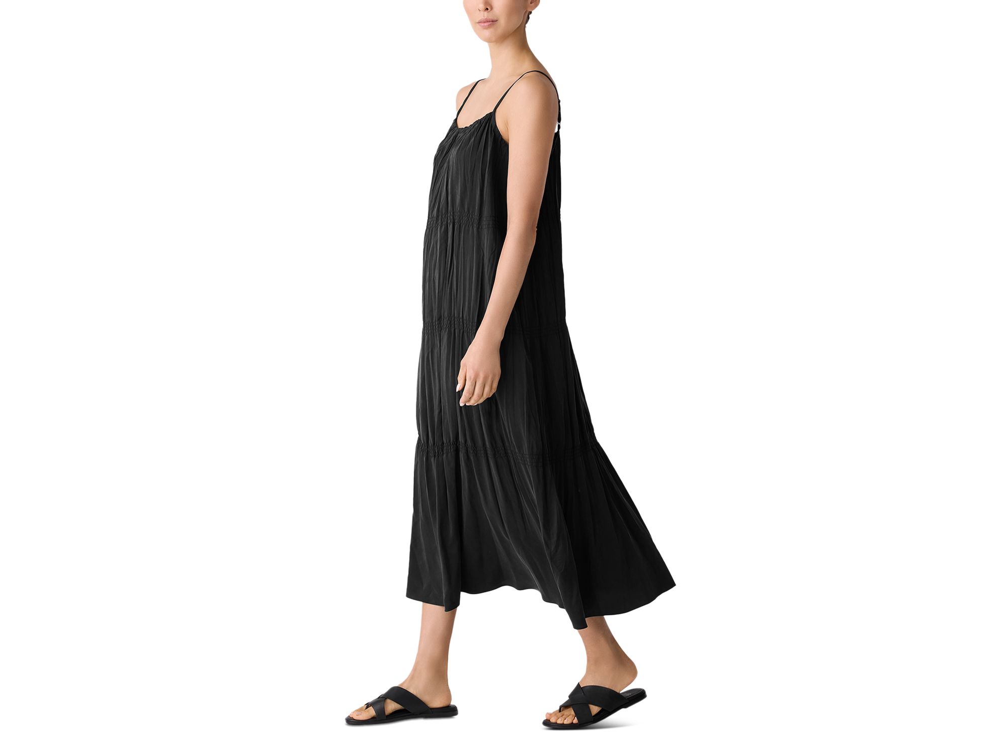 Scoop Neck Silk Dress — Image 4