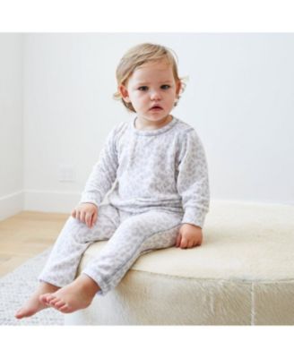  PAIGELAUREN Unisex Hacci Loungewear Set in Leopard Print - Baby