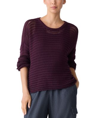 Crewneck Cord Yarn Pullover Sweater
