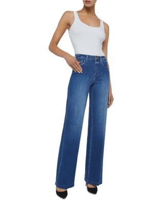 Clayton High Rise Wide Leg Jeans in Kaplan