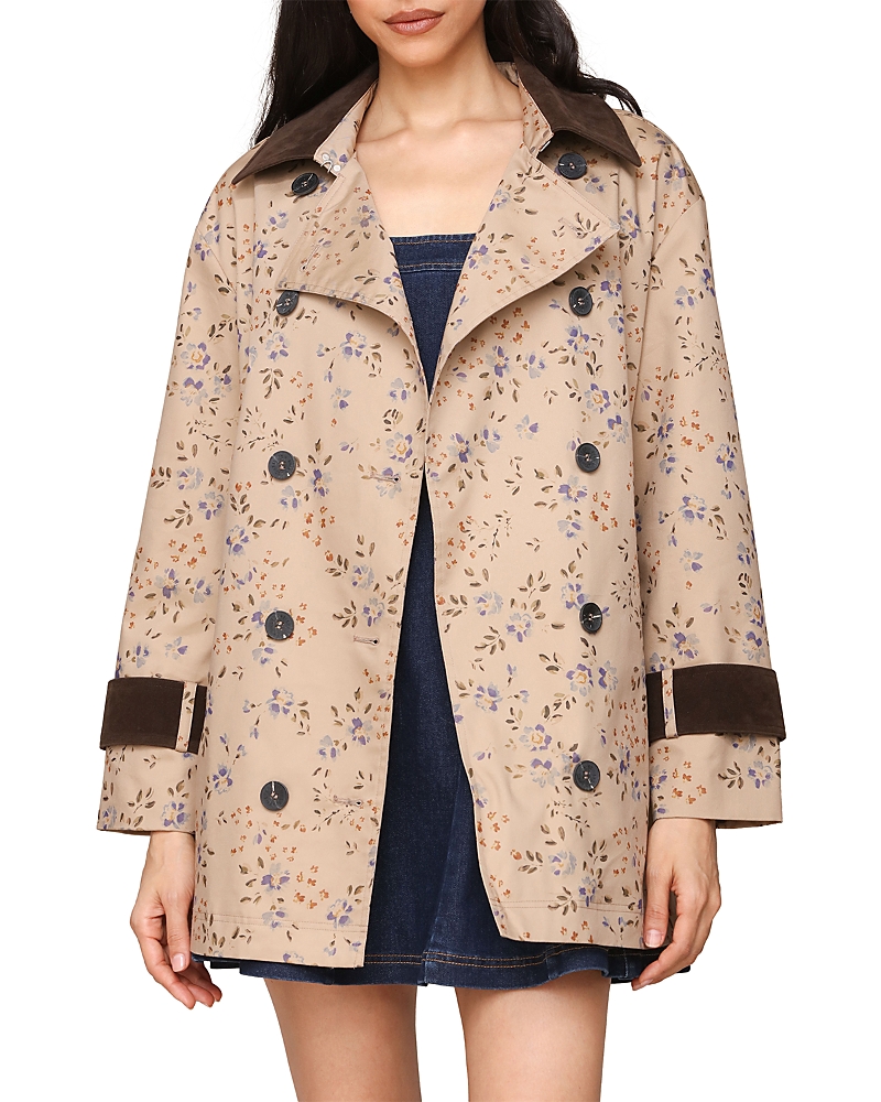 Avec Les Filles Mixed Media Oversized Trench Coat