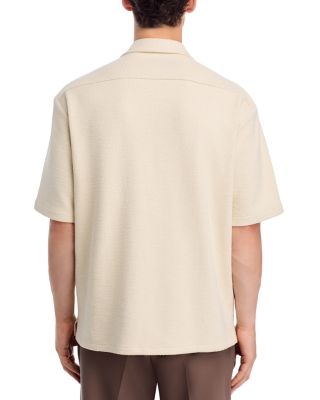 Lars Terry Cloth Camp Relaxed Fit Button Down Shirt 