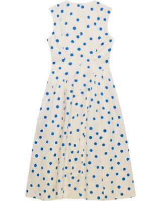 Women's Spot Print Midi Dress