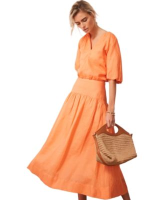  Women's Drop Waist Maxi Skirt