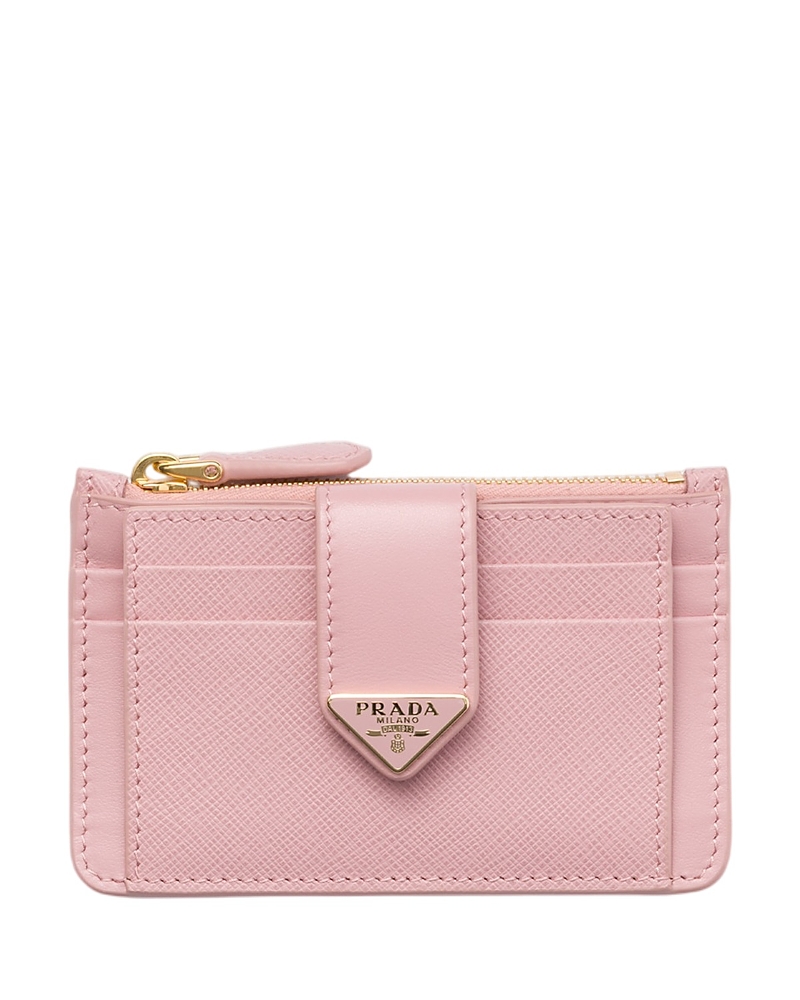 Prada Saffiano And Smooth Leather Card Holder · OS