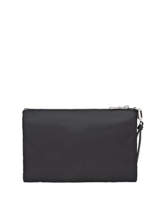 Re-Nylon And Saffiano Leather Pouch