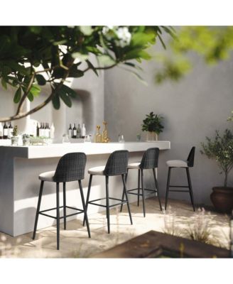  Alexa Rattan Performance Fabric Barstool