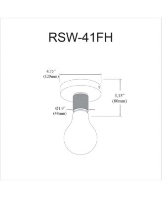 Small Roswell 1 Light Flush Mount