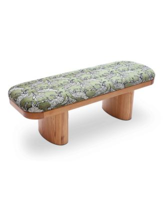 Ollie Olive Leopard Jacquard Bench