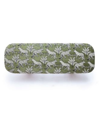 Ollie Olive Leopard Jacquard Bench