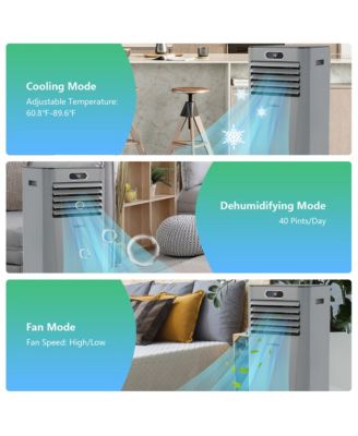 8000 BTU Portable Air Conditioner with Remote Control 3-in-1 Air Cooler with Drying