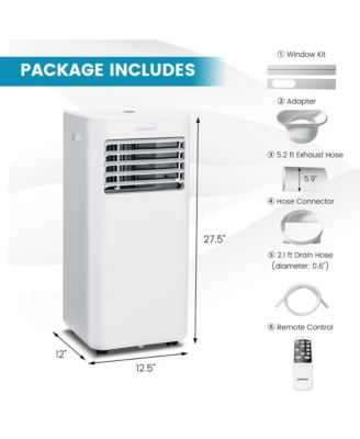  8000 BTU Portable Air Conditioner 4-in-1 AC Unit with Cool Fan Dehum Sleep Mode