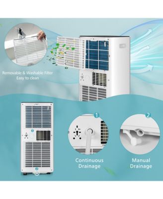  8000 BTU Portable Air Conditioner 3-in-1 Air Cooler with Fan Dehum Sleep Mode
