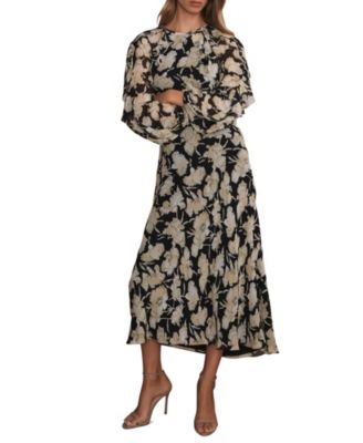  Women's Floral Print Maxi Dress