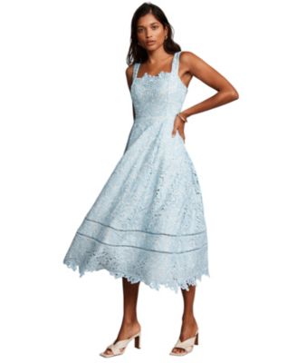  Women's Lace Full Skirt Midi Dress