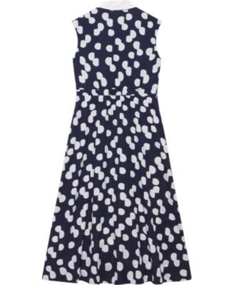  Women's Spot Halter Shirt Midi Dress