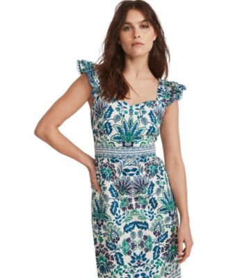  Women's Floral Printed Midi Dress