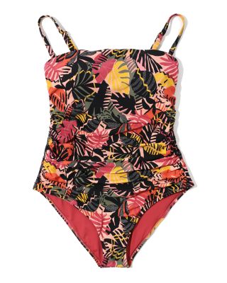 Bandeau Ruched One Piece Swimsuit