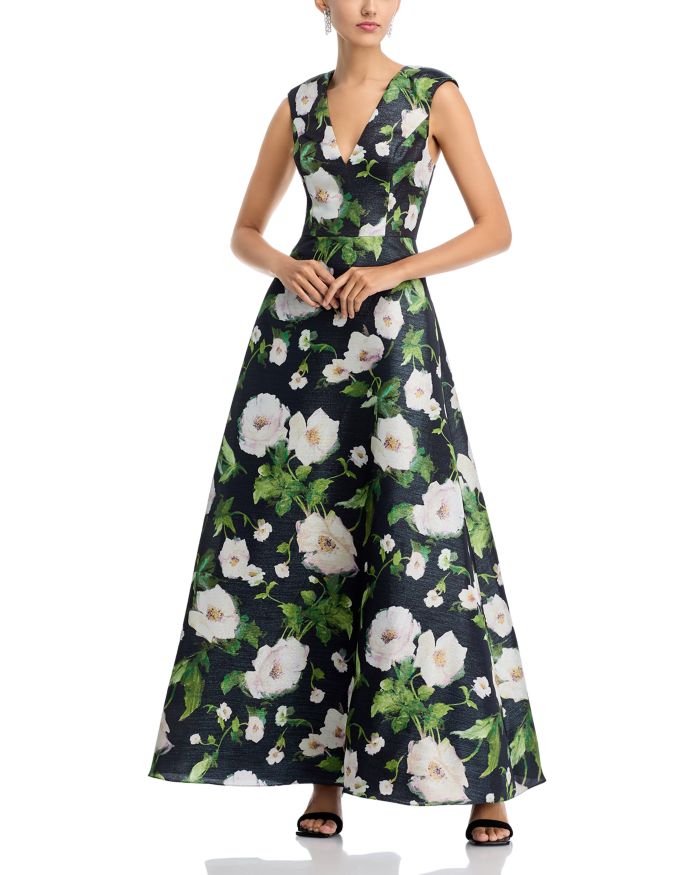 Printed Jacquard Ballgown