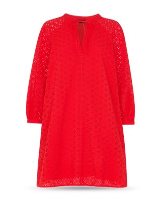 Broderie Cotton Mini Dress