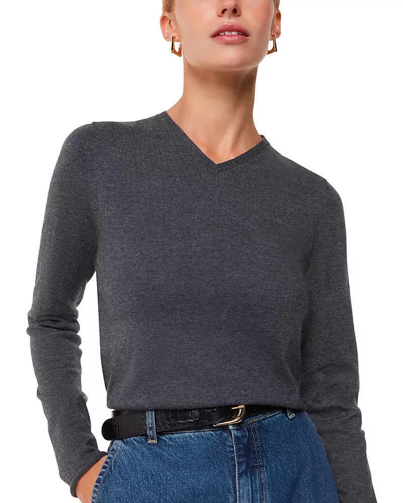 Whistles Mila V Neck Sweater