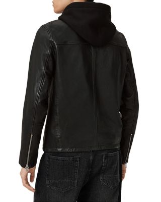 Ashton Hooded Leather Jacket