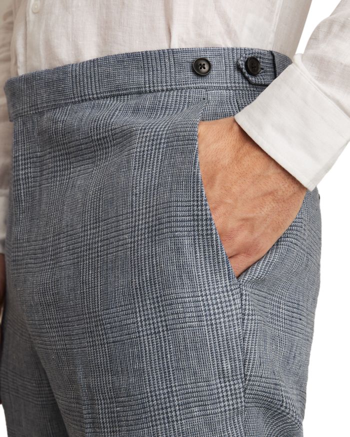 Reef Slim Fit Prince of Wales Check Linen Trousers