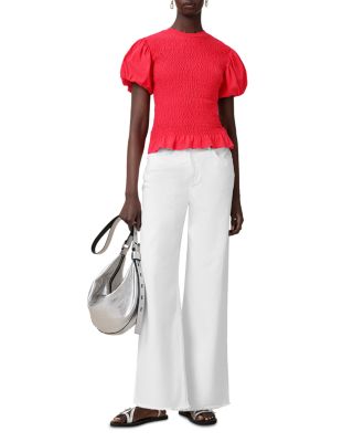 Dael Peplum Puff Sleeve Top