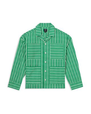 x CH&Eacute; Fonta Regular Fit Striped Poplin Shirt