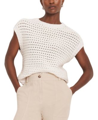 Mint Velvet - Women's Sequin Cotton Top