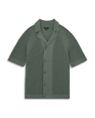 Alphonso Regular Fit Ribbed Knit Cuban Shirt