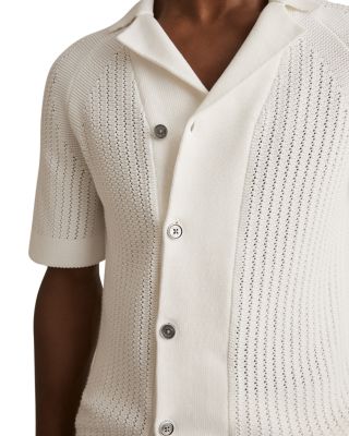 Alphonso Regular Fit Ribbed Knit Cuban Shirt