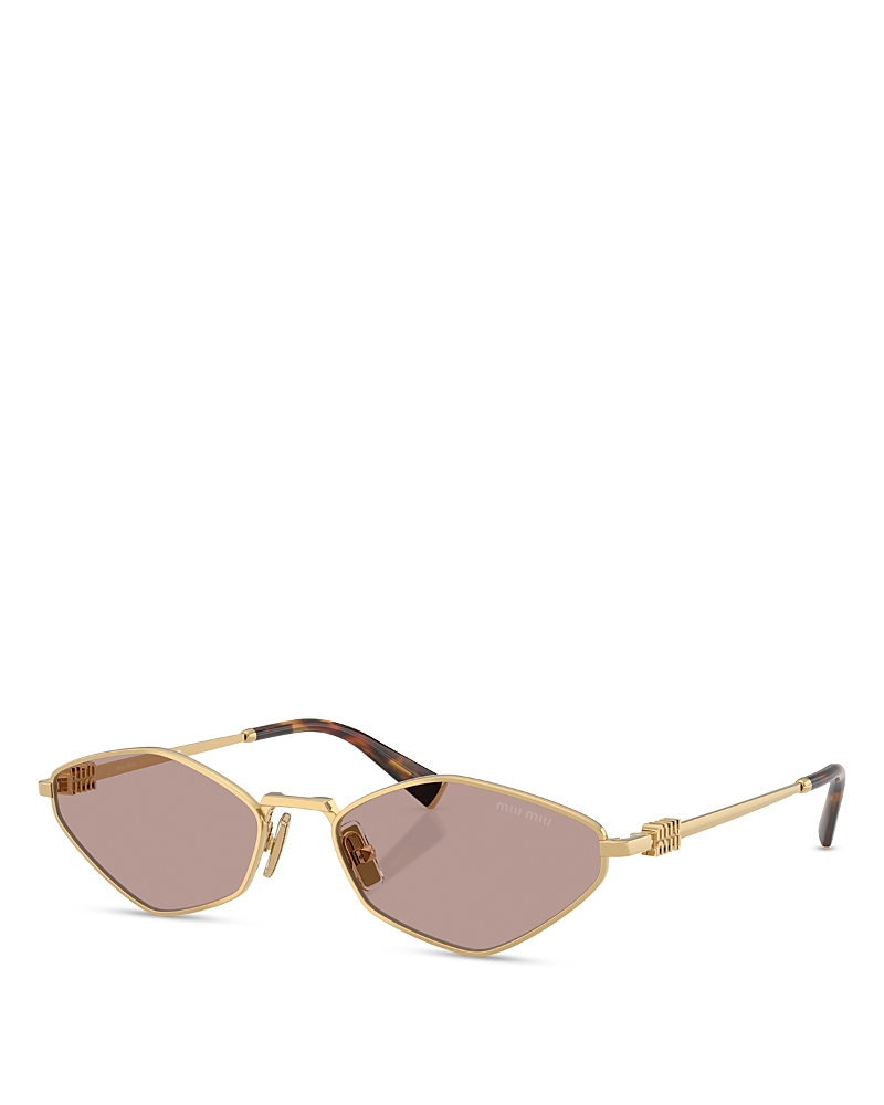 Miu Miu Regard Metal Sunglasses, 56mm In Brown