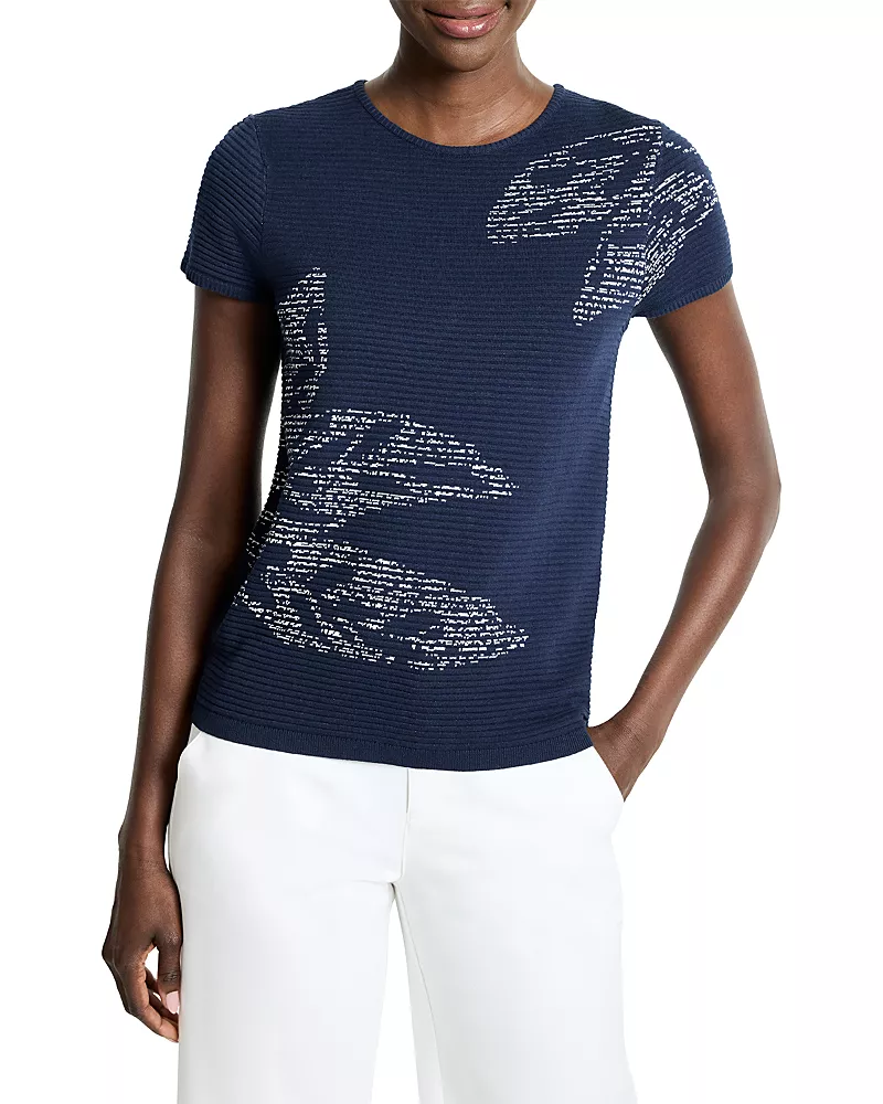 Nic+Zoe Midnight Garden Short Sleeve Sweater