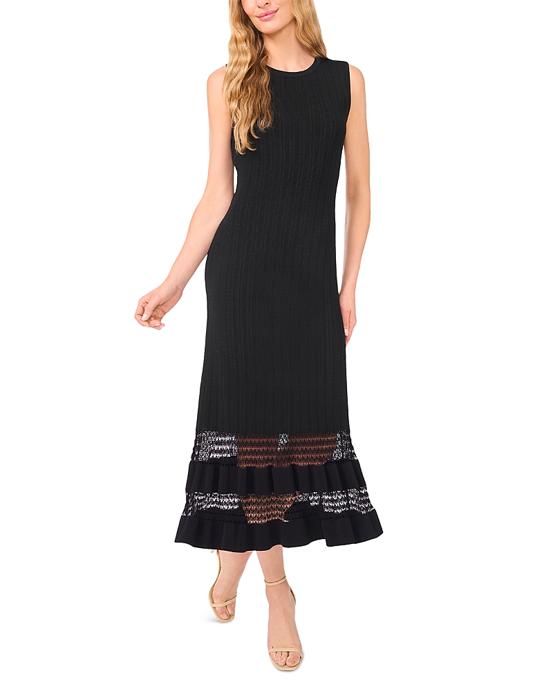 Ted Baker Round Neck Sleeve Dress In Black