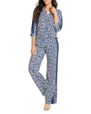 Etched Angles Wide Leg Pants