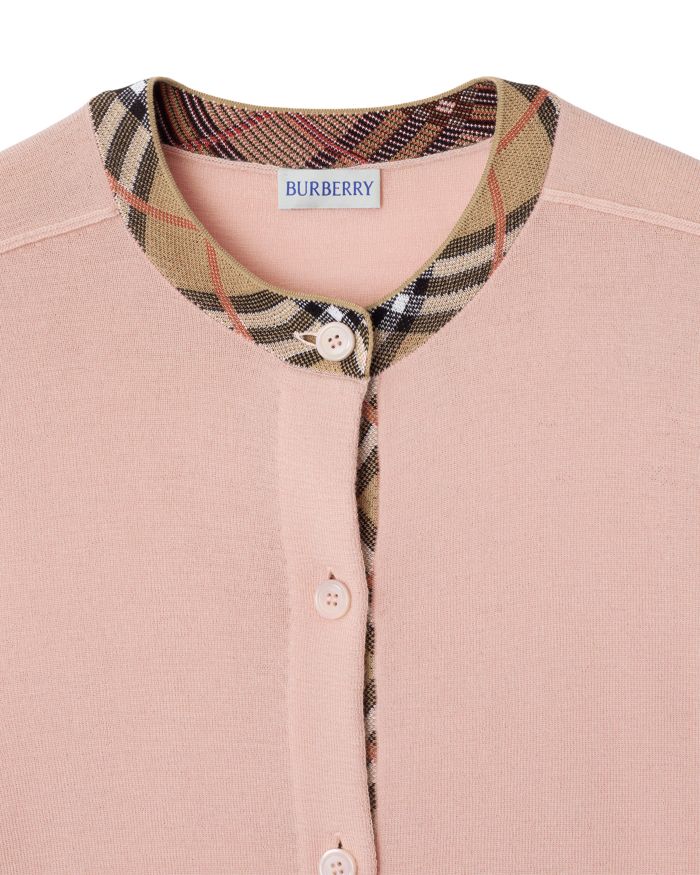 Margot Plaid Trim Cardigan