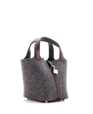 PM Picotin Lock Bag Felt with Leather