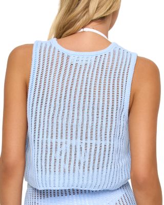 Santer Crochet Cover Up Crop Top