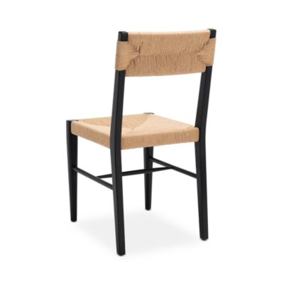 Cody Rattan Dining Chairs, Set of 2, Black/Natural