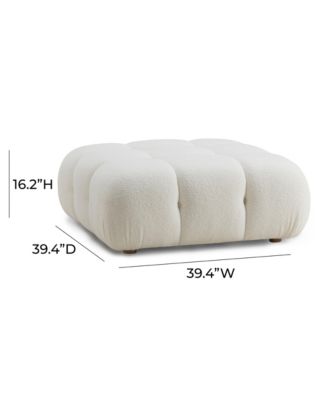  Calliope Faux Shearling Modular Ottoman