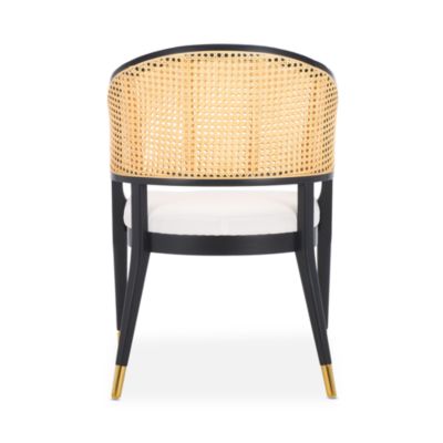 Rogue Rattan Dining Chair, Black/Natural