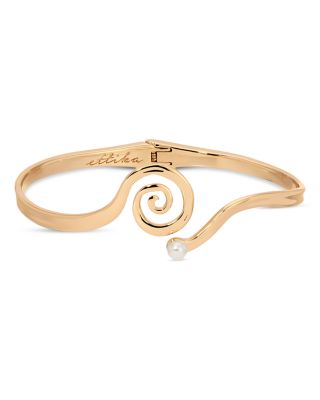 Ettika - Mini Aura Swirl Imitation Pearl Cuff Bracelet