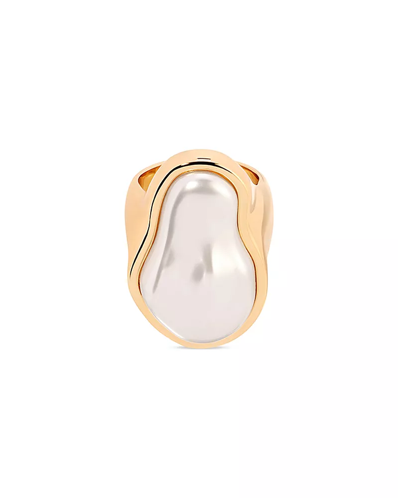 Ettika Sea Born Imitation Pearl Cocktail Ring