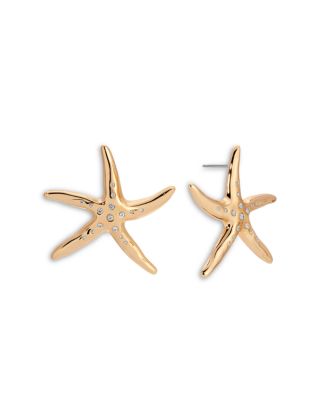 Pav&eacute; Starfish Luxe Statement Stud Earrings 