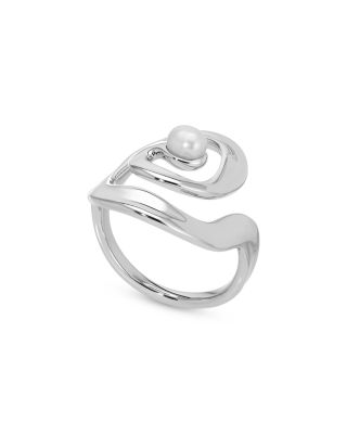 Cultured Freshwater Pearl Aura Swirl Ring