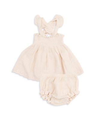 Girls' Ruffled Strap Smocked Top & Diaper Cover Set - Baby