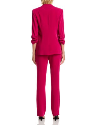 Khloe Ruched-Cuff Blazer &amp; Kerry Slim Straight Leg Pants