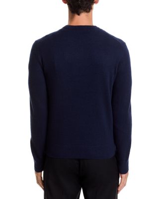 Navy Blue Cashmere Crewneck Sweater - Exclusive