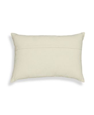 Blossom Embroidered Daisy Wool 24 x 16 inch Accent Cushion